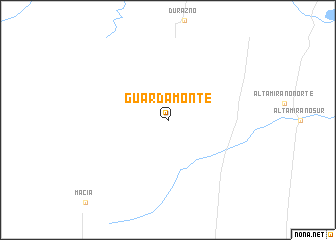 map of Guardamonte