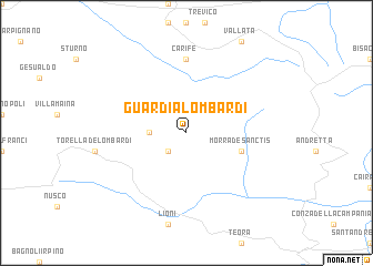 map of Guardia Lombardi