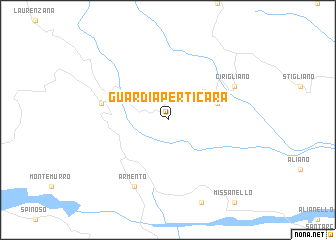 map of Guardia Perticara