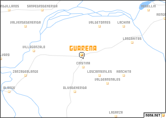 map of Guareña