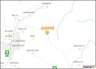 map of Guarne