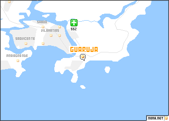 map of Guarujá