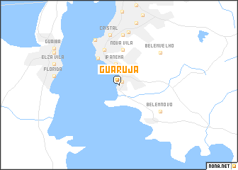 map of Guarujá