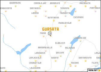 map of Guasatá