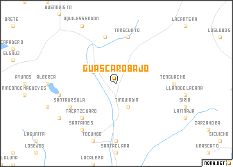 map of Guáscaro Bajo