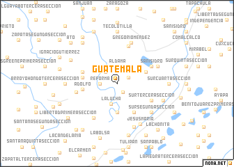 map of Guatemala