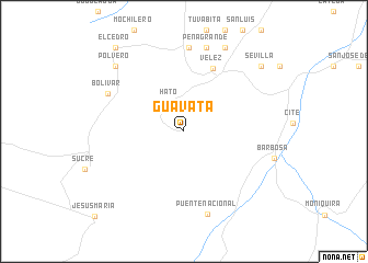 map of Guavatá