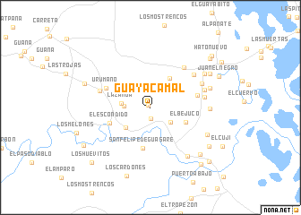 map of Guayacamal