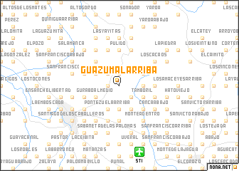 map of Guazumal Arriba