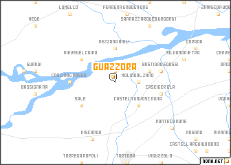 map of Guazzora