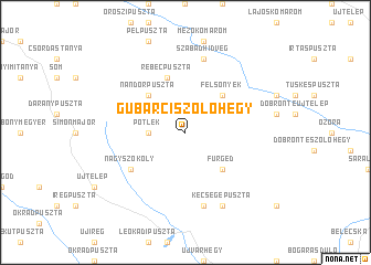 map of Gubarci Szőlőhegy