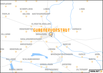 map of Gubener Vorstadt