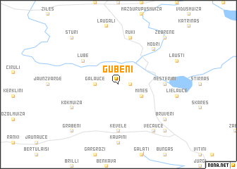 map of Gubeņi