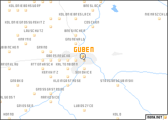 map of Guben