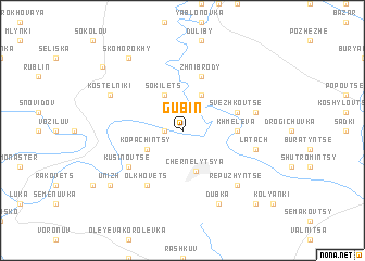 map of Gubin