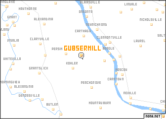 map of Gubser Mill