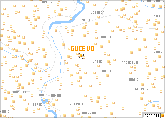 map of Gučevo