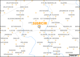 map of Gudaičiai