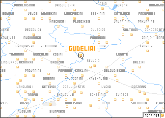 map of Gudeliai