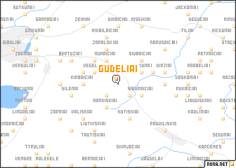 map of Gudeliai