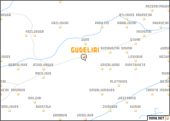 map of Gudeliai