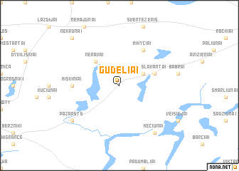 map of Gudeliai