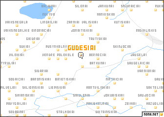 map of Gudesiai