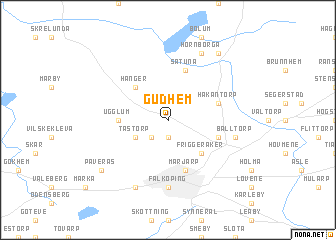 map of Gudhem