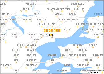map of Gudnæs