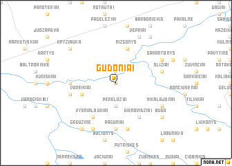 map of Gudoniai