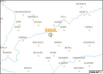 map of Güdül