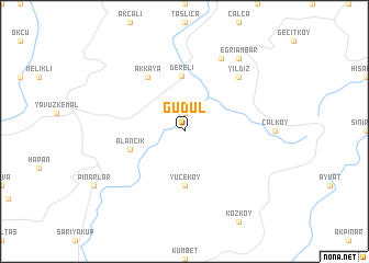 map of Güdül