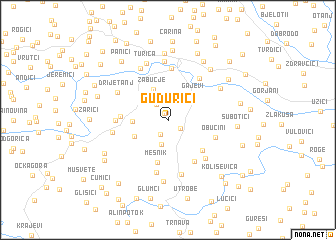 map of Guđurići