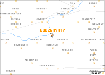 map of Gudzenyaty