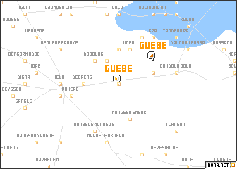 map of Guébé