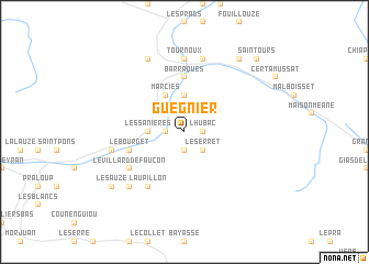 map of Guégnier