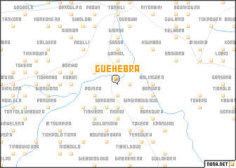 map of Guéhébra