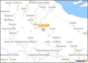 map of Gueibá