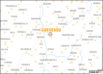 map of Guékédou