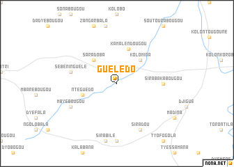 map of Guélédo