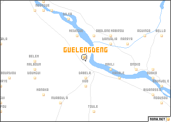 map of Guélengdeng