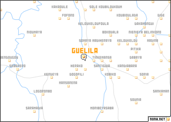 map of Guélila