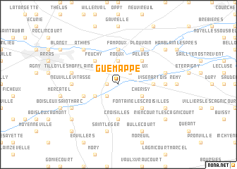 map of Guémappe
