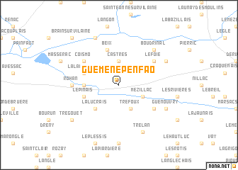 map of Guéméné-Penfao
