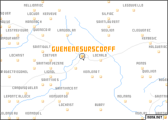 map of Guéméné-sur-Scorff