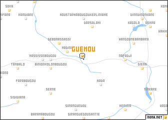 map of Guémou