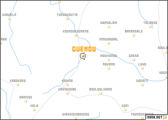 map of Guémou