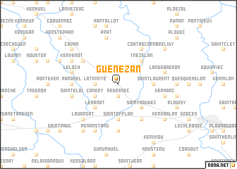 map of Guénézan