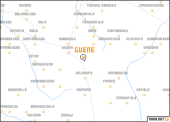 map of Guéné