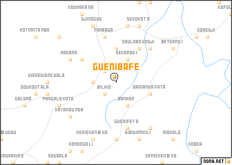 map of Guénibafé